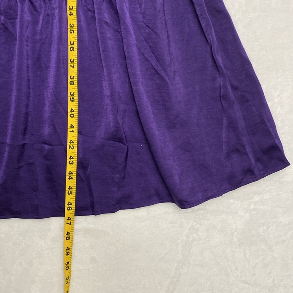 NEW Lucky Brand Women's Midi Dress w/Belt 3/4 Sleeve V-Neck Size XL Purple - Picture 10 of 13